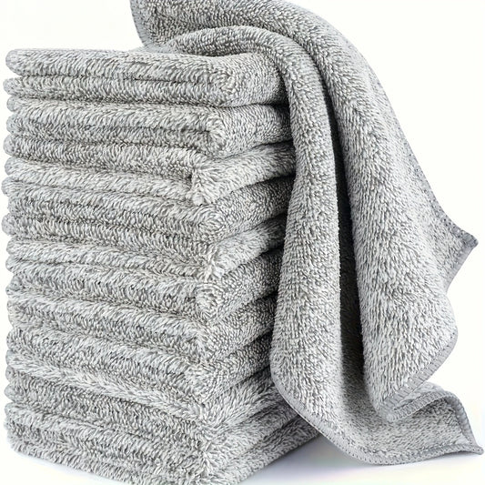 10 Pcs High-Quality Microfiber Cloths, 9.8 Inch, for Deep Cleaning Kitchen, Polishing Cars, Drying Dishes, Streak-Free Finish