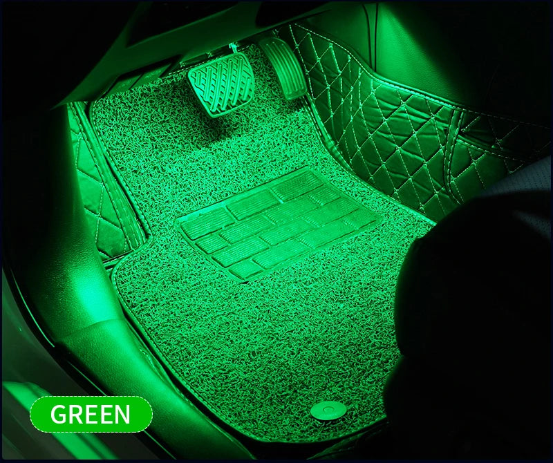 RGB LED Car Ambient Light Strip Kit – App &amp; Remote Music Sync Interior Lighting