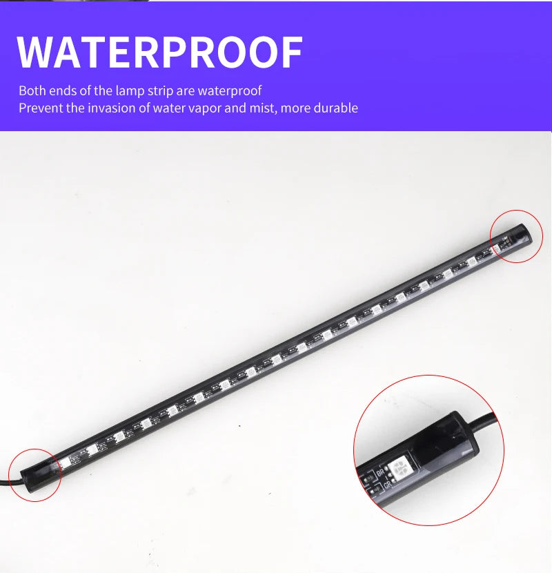 RGB LED Car Ambient Light Strip Kit – App &amp; Remote Music Sync Interior Lighting