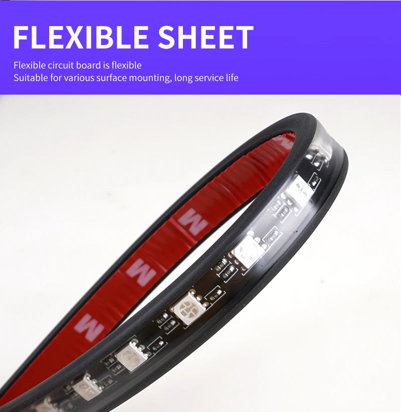 RGB LED Car Ambient Light Strip Kit – App &amp; Remote Music Sync Interior Lighting