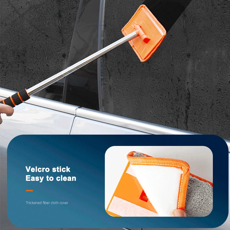 SEA-METAL Windshield Cleaning Brush Extendable Glass Defogger Dust Remover