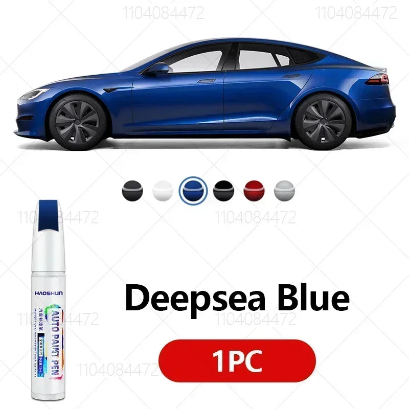Car Paint Scratch Repair Pen Touch Up Paint  Accessories Black Pearl White Silver Deepsea Blue Red For Tesla Model 3 Y X S