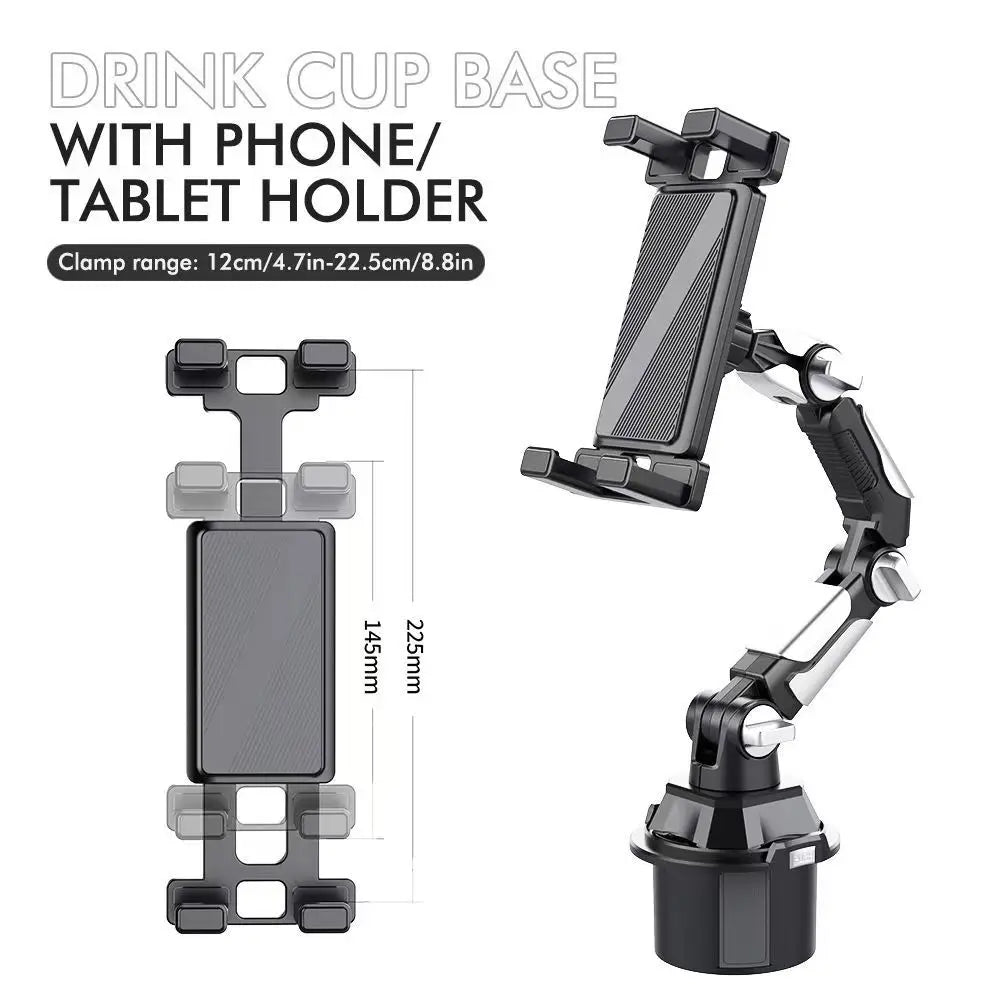 Adjustable Long Arm Car Tablet Holder for iPad, Kindle & Phones