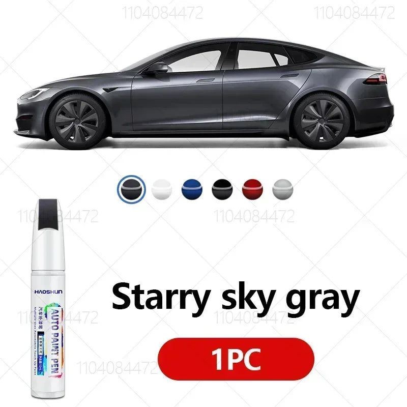 Car Paint Scratch Repair Pen Touch Up Paint  Accessories Black Pearl White Silver Deepsea Blue Red For Tesla Model 3 Y X S