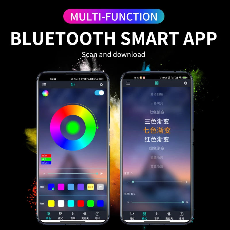 RGB LED Car Ambient Light Strip Kit – App &amp; Remote Music Sync Interior Lighting