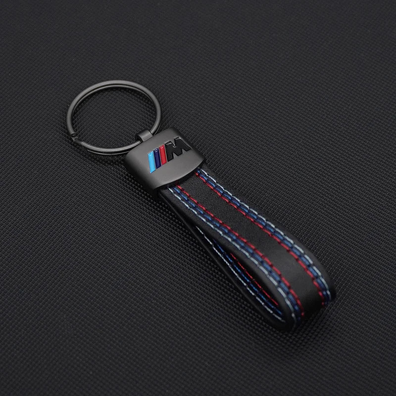 M Sport Styling Leather Car Emblem Keychain Key Ring Gift for Bmw M 2 3 4 5 7 Series Performance G30 G32 E61 E60 E31 X3 X5 X6 X4
