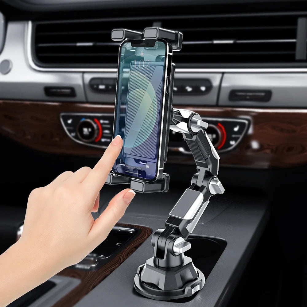 Adjustable Long Arm Car Tablet Holder for iPad, Kindle & Phones