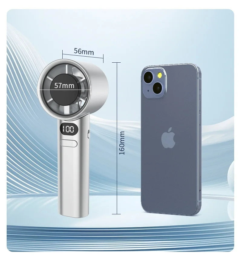 High-Speed USB Handheld Fan Rechargeable Mini Cooling Device