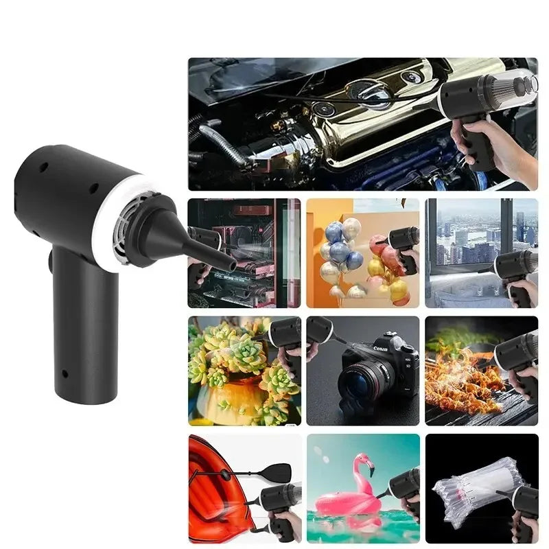 Wireless 1200mAh Portable Car Vacuum Cleaner for Wet & Dry Use