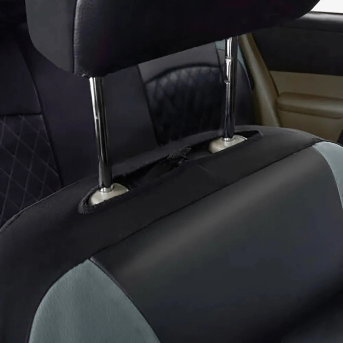 All-Season PU Leather Car Seat Cover Waterproof Universal Fit Sedan SUV Truck Full Protection