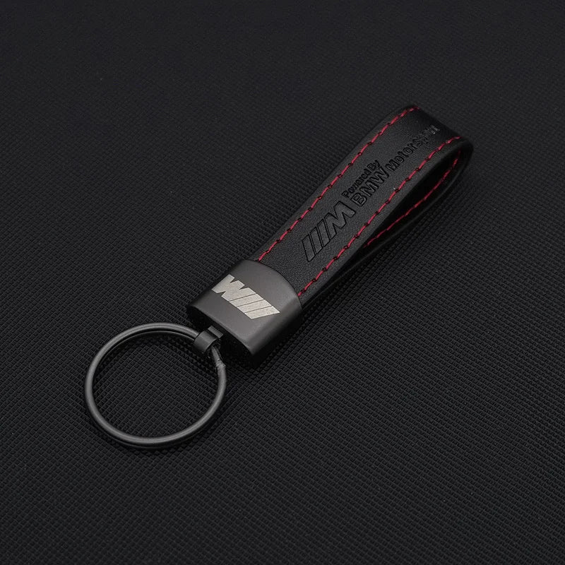 M Sport Styling Leather Car Emblem Keychain Key Ring Gift for Bmw M 2 3 4 5 7 Series Performance G30 G32 E61 E60 E31 X3 X5 X6 X4
