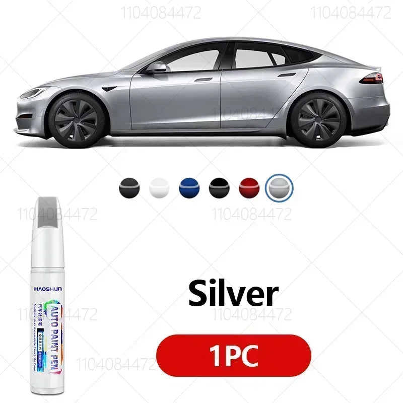 Car Paint Scratch Repair Pen Touch Up Paint  Accessories Black Pearl White Silver Deepsea Blue Red For Tesla Model 3 Y X S