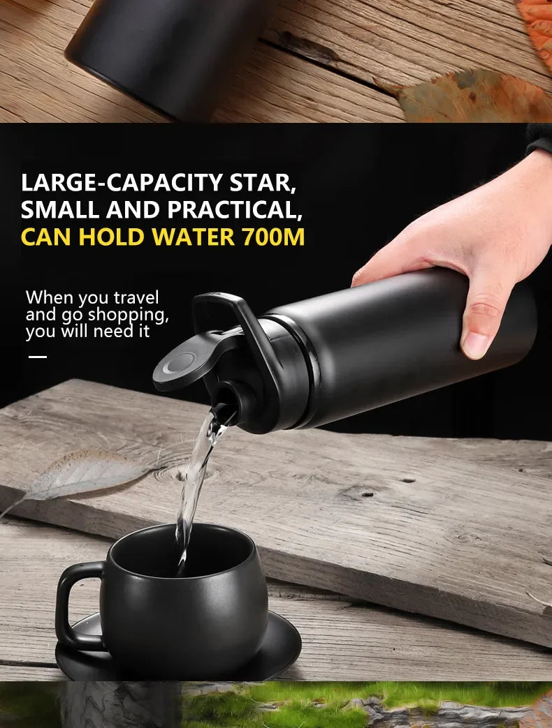Metal Portable Water Bottle Leakproof Reusable Outdoor Sports Cup for Cycling Hiking Gym Halloween Gift Christmas Gift Travel