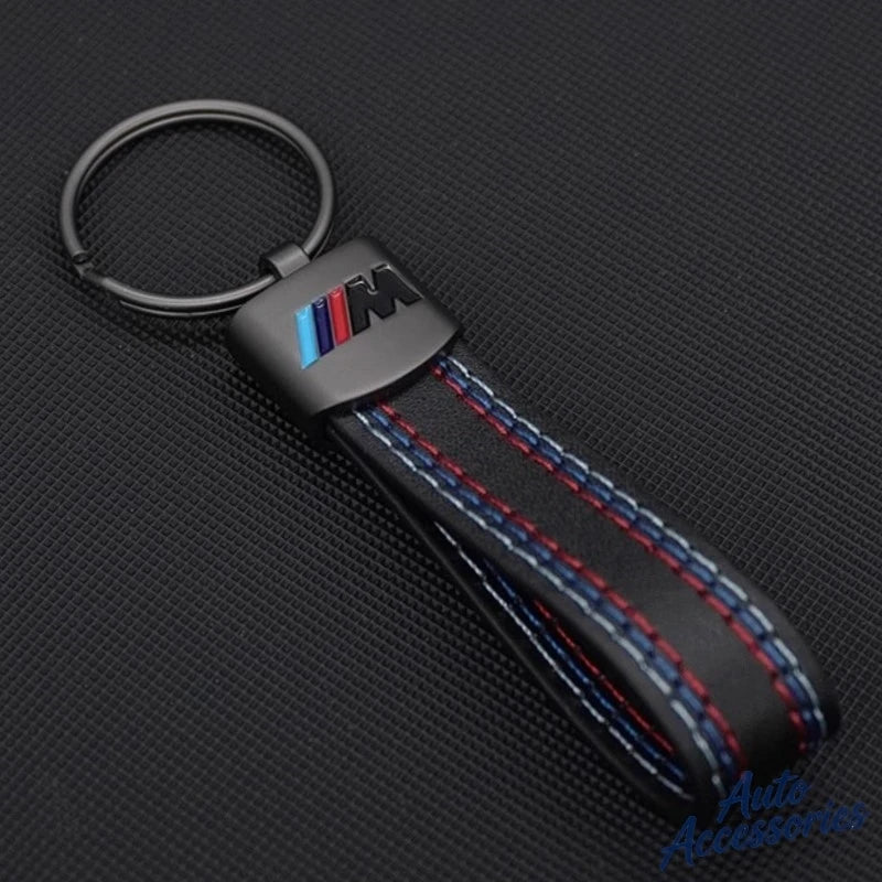 M Sport Styling Leather Car Emblem Keychain Key Ring Gift for Bmw M 2 3 4 5 7 Series Performance G30 G32 E61 E60 E31 X3 X5 X6 X4