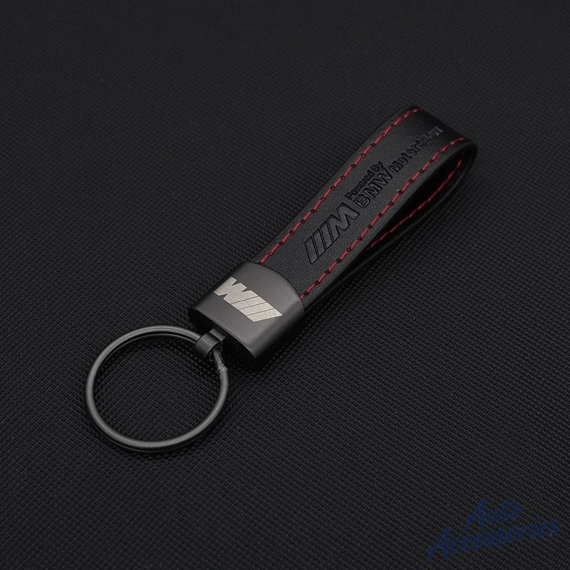 M Sport Styling Leather Car Emblem Keychain Key Ring Gift for Bmw M 2 3 4 5 7 Series Performance G30 G32 E61 E60 E31 X3 X5 X6 X4