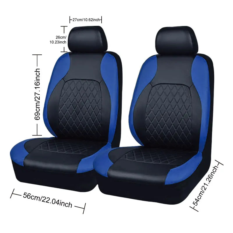 All-Season PU Leather Car Seat Cover Waterproof Universal Fit Sedan SUV Truck Full Protection