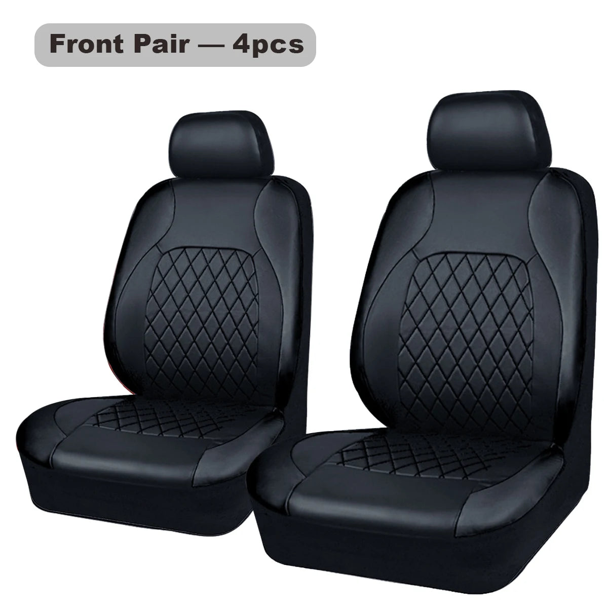 All-Season PU Leather Car Seat Cover Waterproof Universal Fit Sedan SUV Truck Full Protection