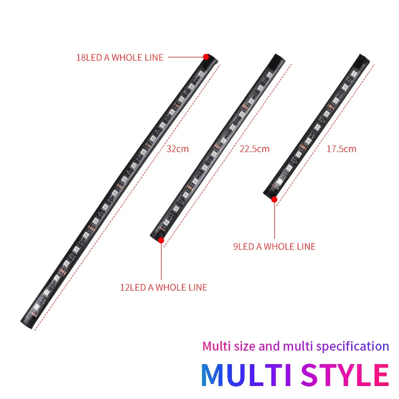 RGB LED Car Ambient Light Strip Kit – App &amp; Remote Music Sync Interior Lighting