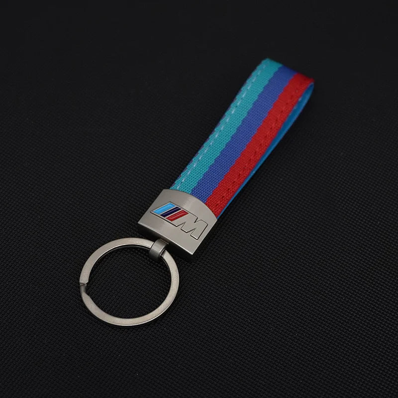 M Sport Styling Leather Car Emblem Keychain Key Ring Gift for Bmw M 2 3 4 5 7 Series Performance G30 G32 E61 E60 E31 X3 X5 X6 X4