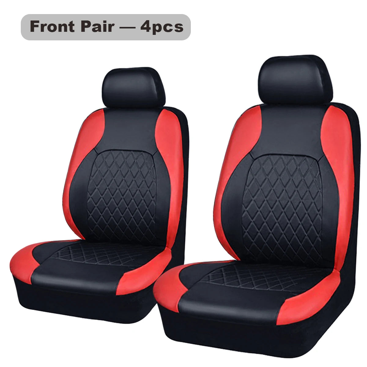 All-Season PU Leather Car Seat Cover Waterproof Universal Fit Sedan SUV Truck Full Protection