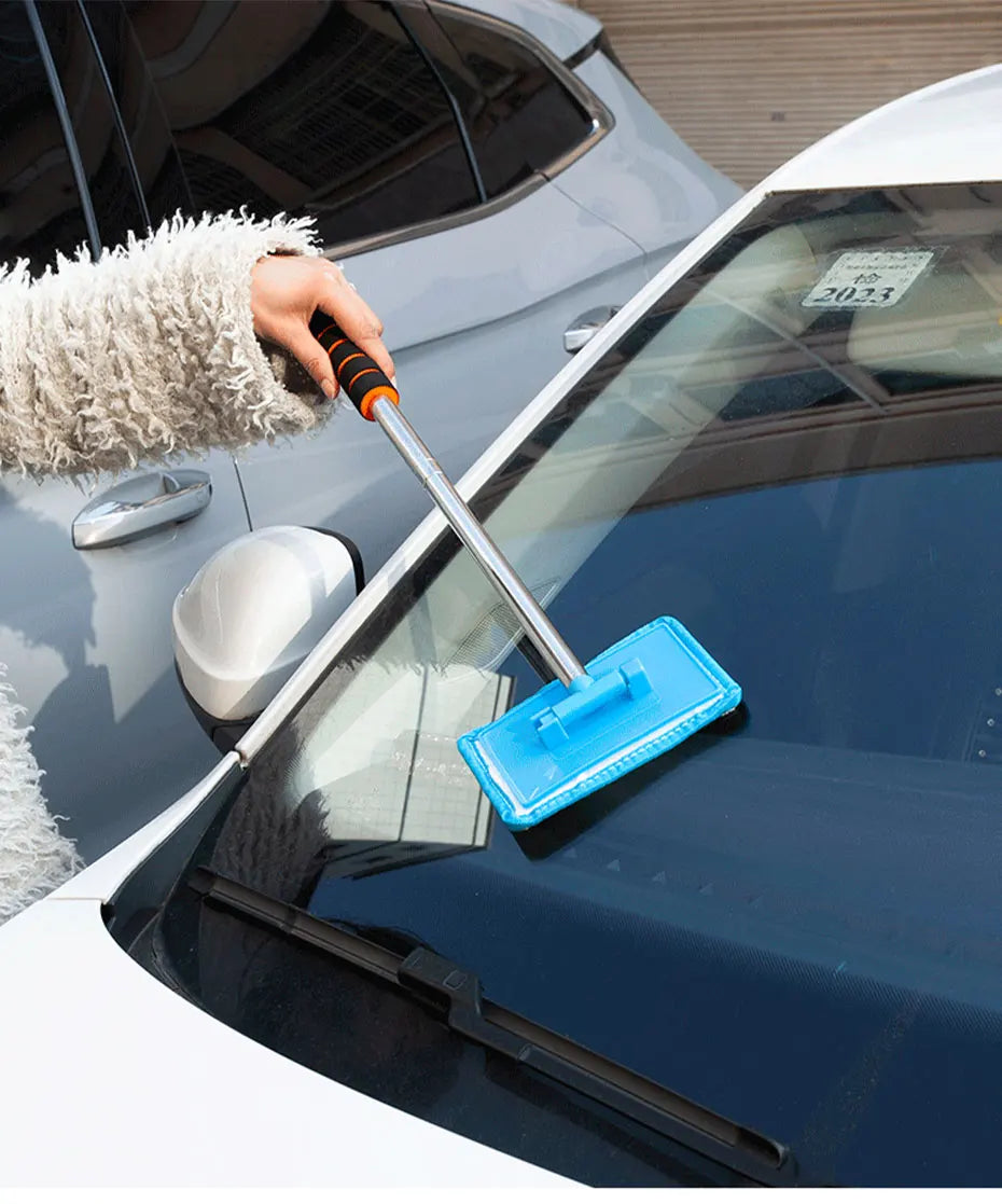 SEA-METAL Windshield Cleaning Brush Extendable Glass Defogger Dust Remover