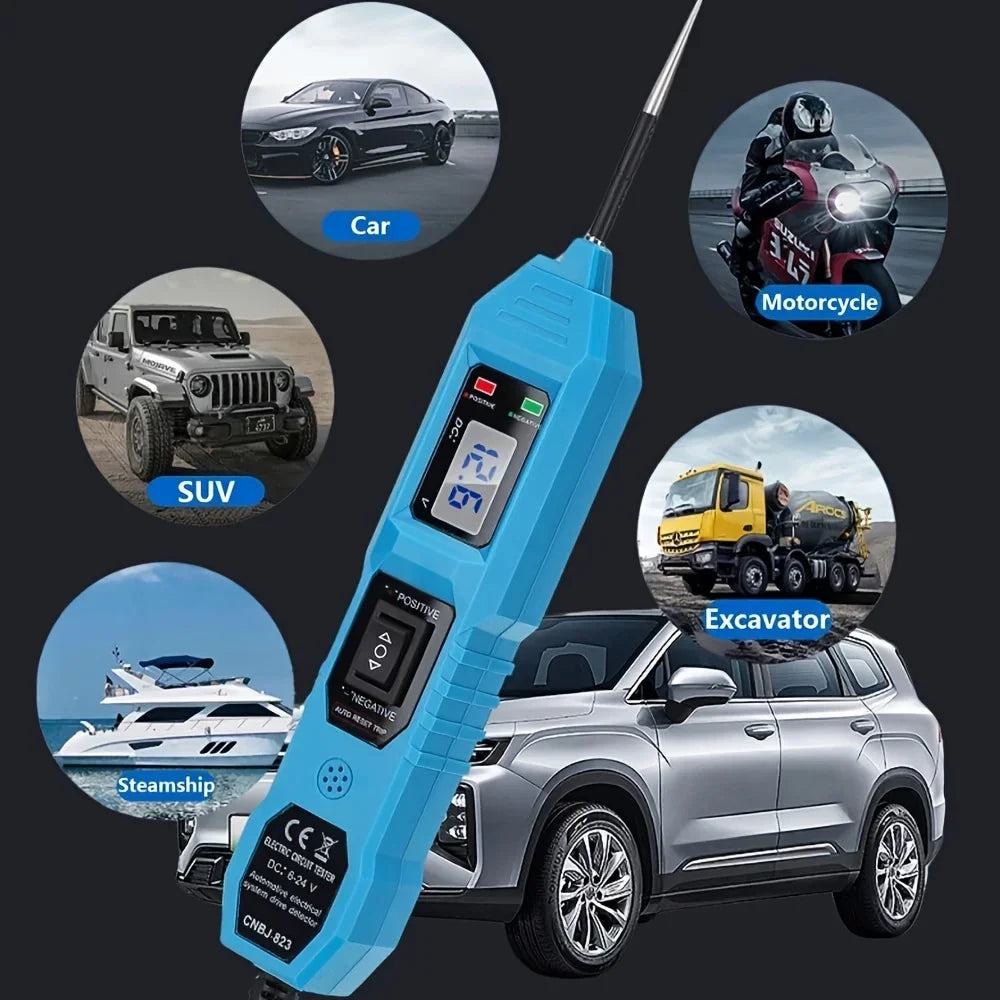 Pro Automotive Circuit Master - 3.5-36V Multifunctional Drive Tester with Digital Display, Short Circuit Detector