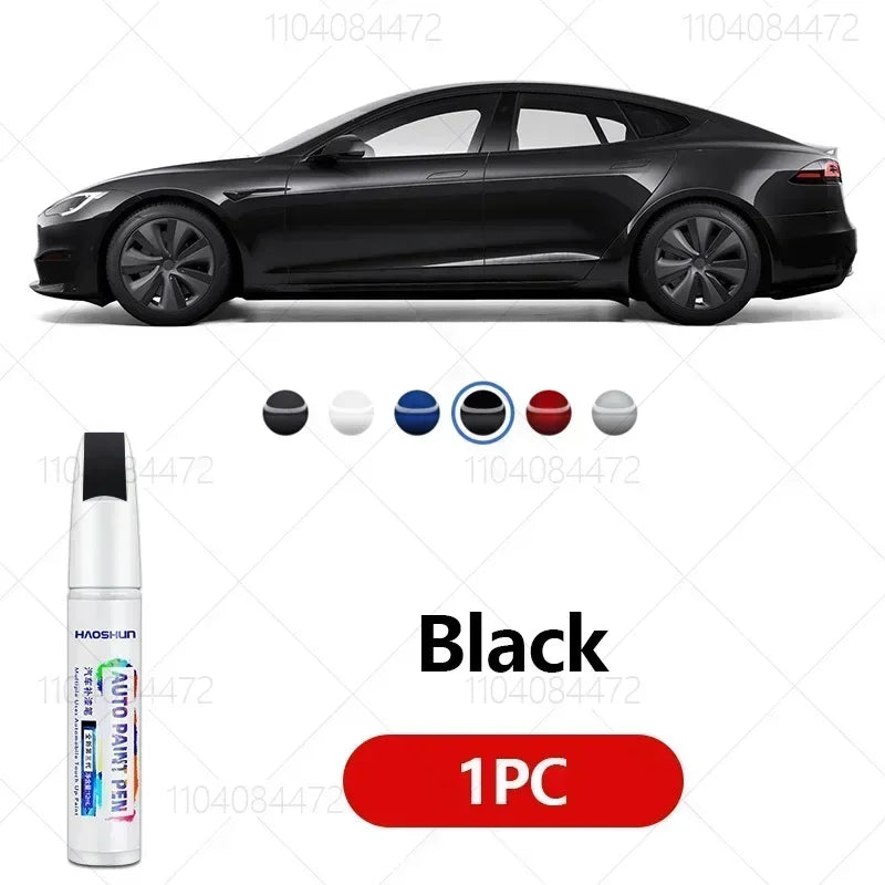 Car Paint Scratch Repair Pen Touch Up Paint  Accessories Black Pearl White Silver Deepsea Blue Red For Tesla Model 3 Y X S