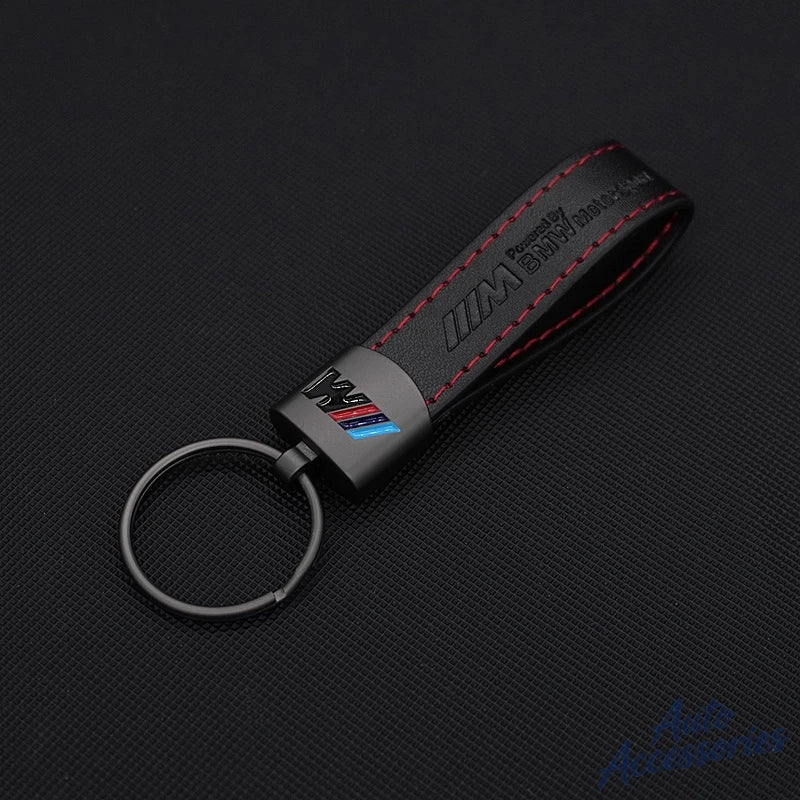 M Sport Styling Leather Car Emblem Keychain Key Ring Gift for Bmw M 2 3 4 5 7 Series Performance G30 G32 E61 E60 E31 X3 X5 X6 X4