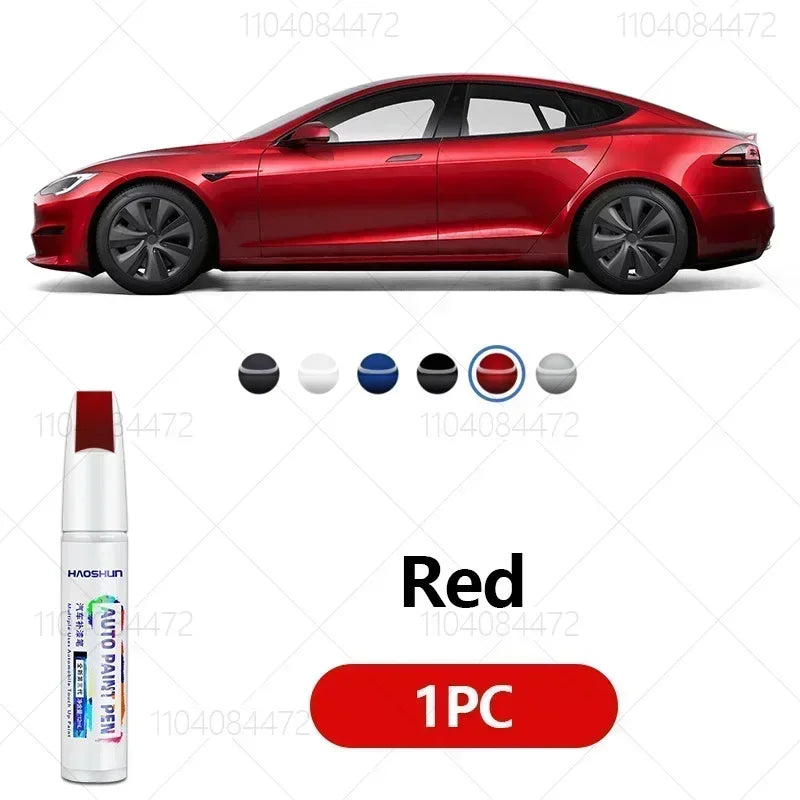 Car Paint Scratch Repair Pen Touch Up Paint  Accessories Black Pearl White Silver Deepsea Blue Red For Tesla Model 3 Y X S