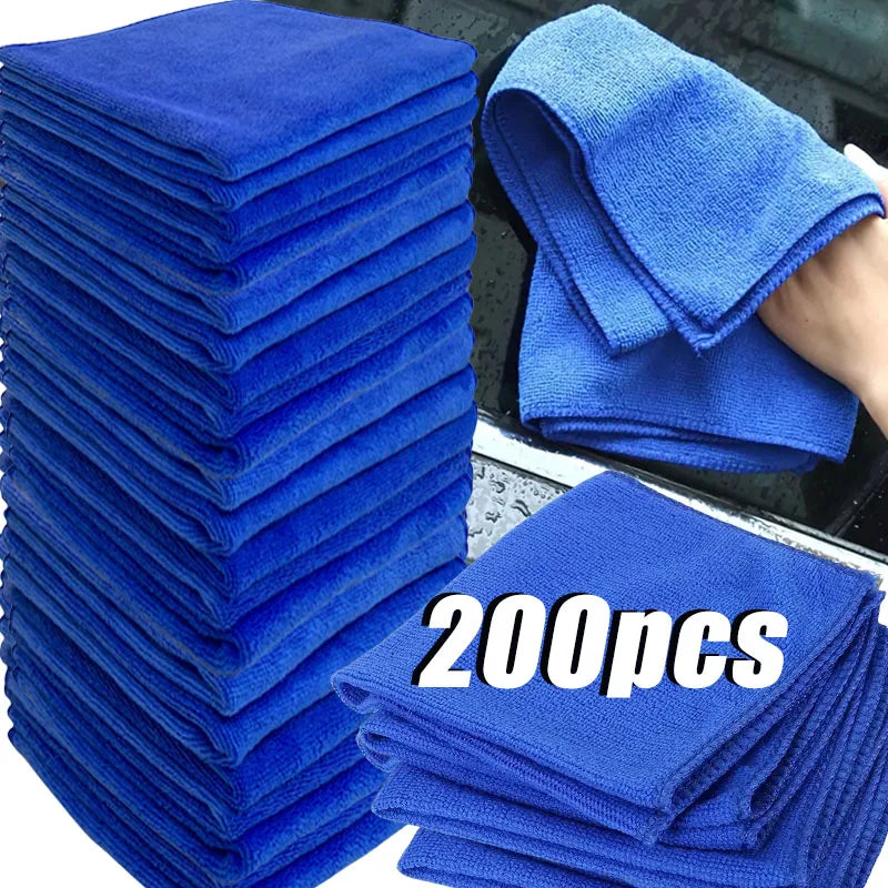 200 PCS Microfiber Car Cleaning Towels – Bulk Detailing &amp; Drying Cloth Set