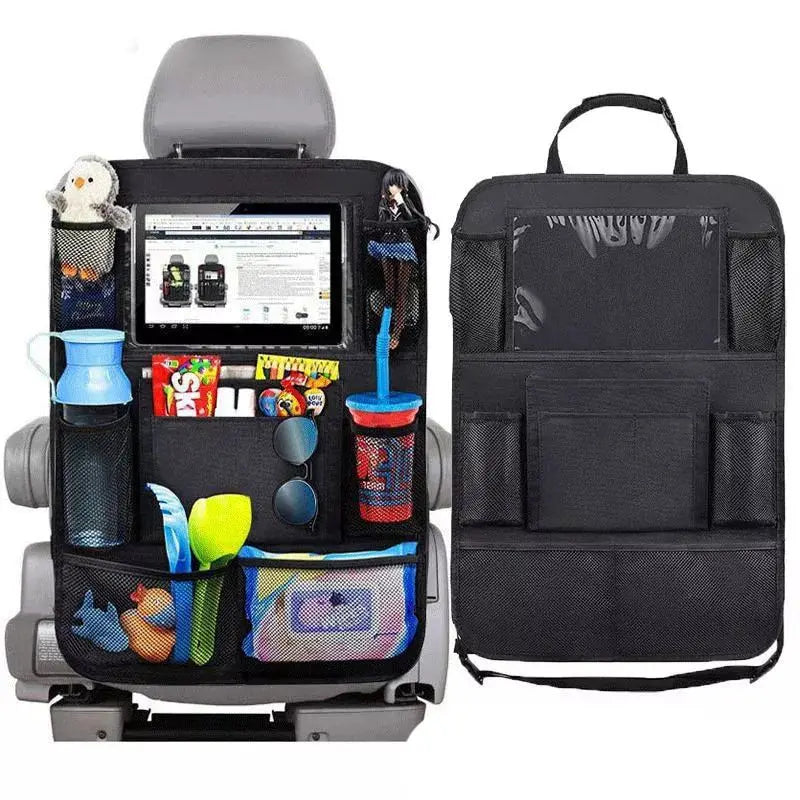 Seat Back Organizer with Tablet Holder and Storage Pockets