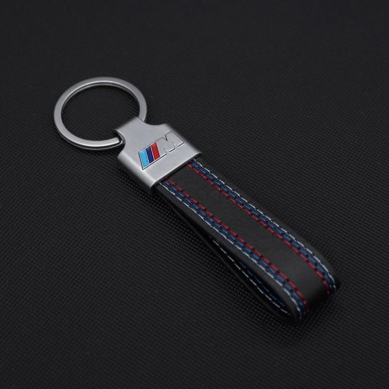 M Sport Styling Leather Car Emblem Keychain Key Ring Gift for Bmw M 2 3 4 5 7 Series Performance G30 G32 E61 E60 E31 X3 X5 X6 X4