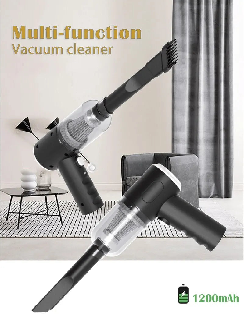 Wireless 1200mAh Portable Car Vacuum Cleaner for Wet & Dry Use
