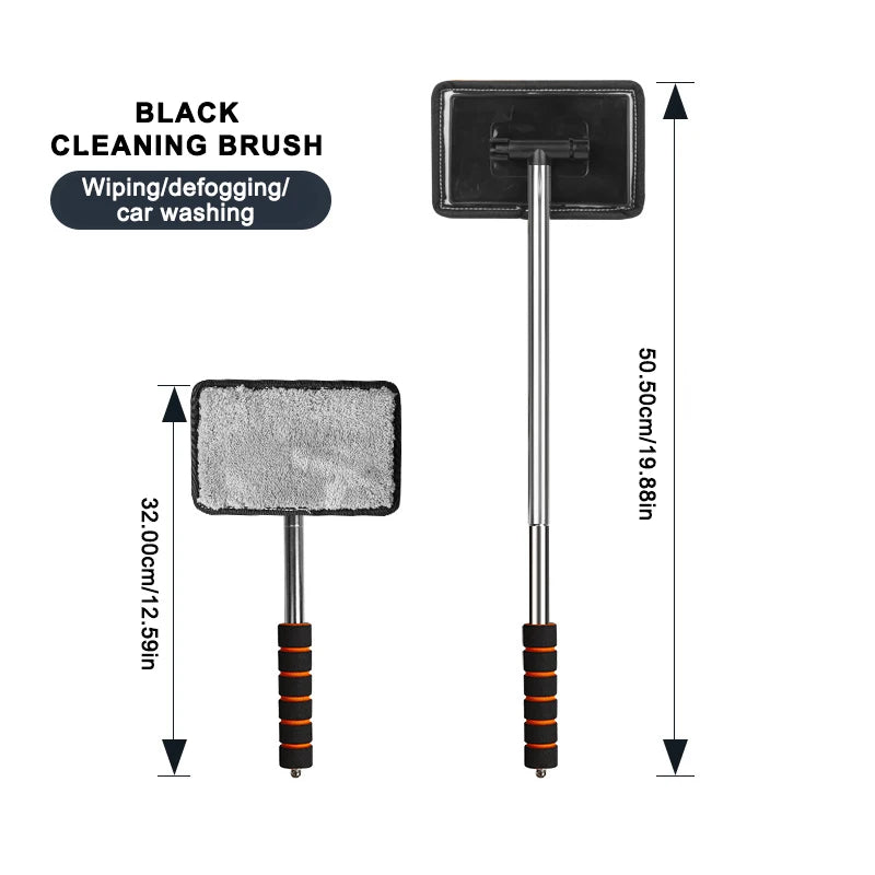 SEA-METAL Windshield Cleaning Brush Extendable Glass Defogger Dust Remover