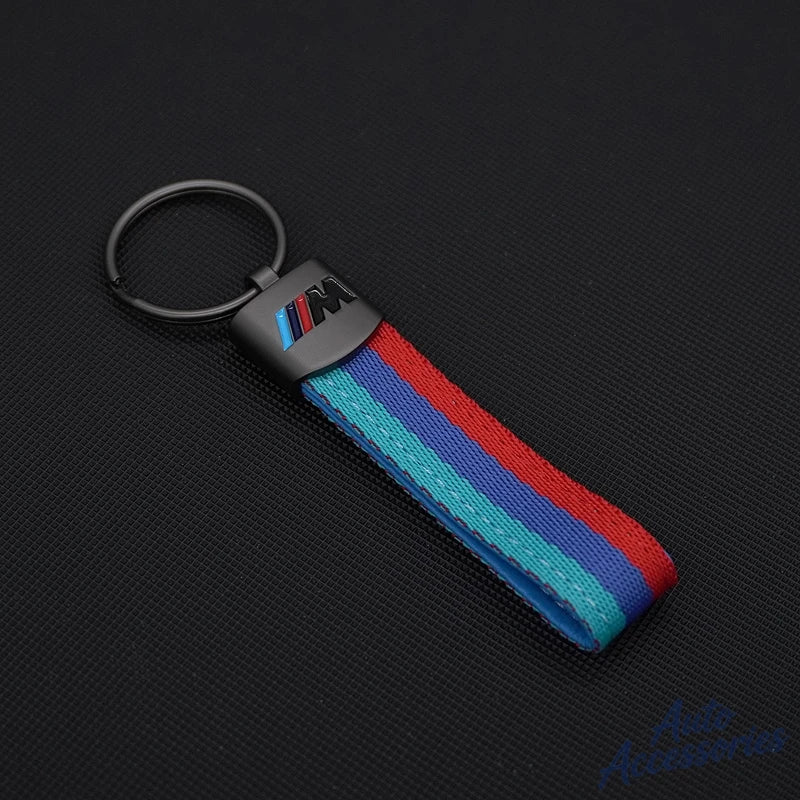 M Sport Styling Leather Car Emblem Keychain Key Ring Gift for Bmw M 2 3 4 5 7 Series Performance G30 G32 E61 E60 E31 X3 X5 X6 X4
