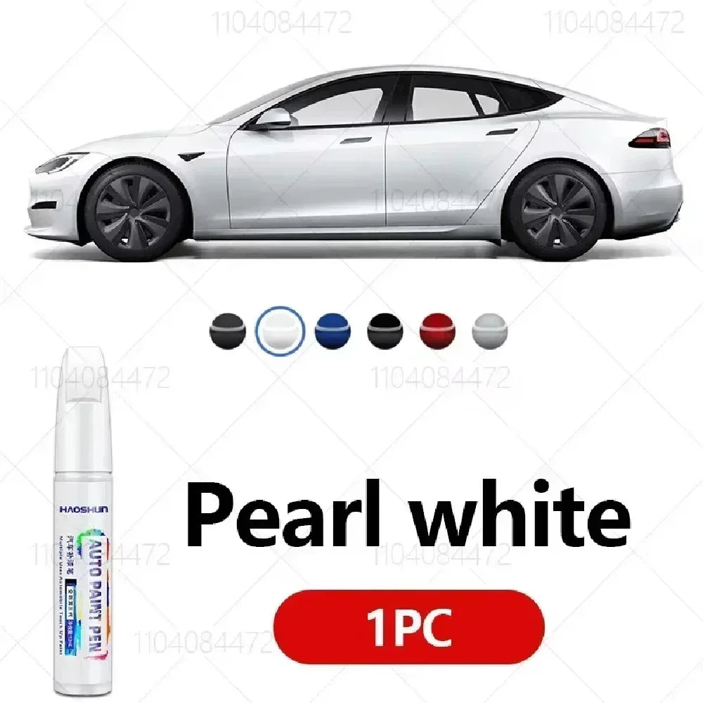 Car Paint Scratch Repair Pen Touch Up Paint  Accessories Black Pearl White Silver Deepsea Blue Red For Tesla Model 3 Y X S