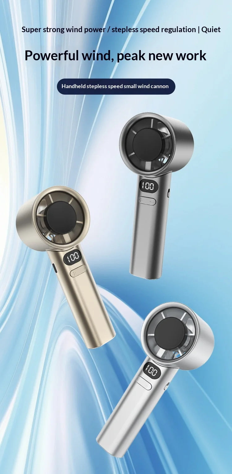 High-Speed USB Handheld Fan Rechargeable Mini Cooling Device