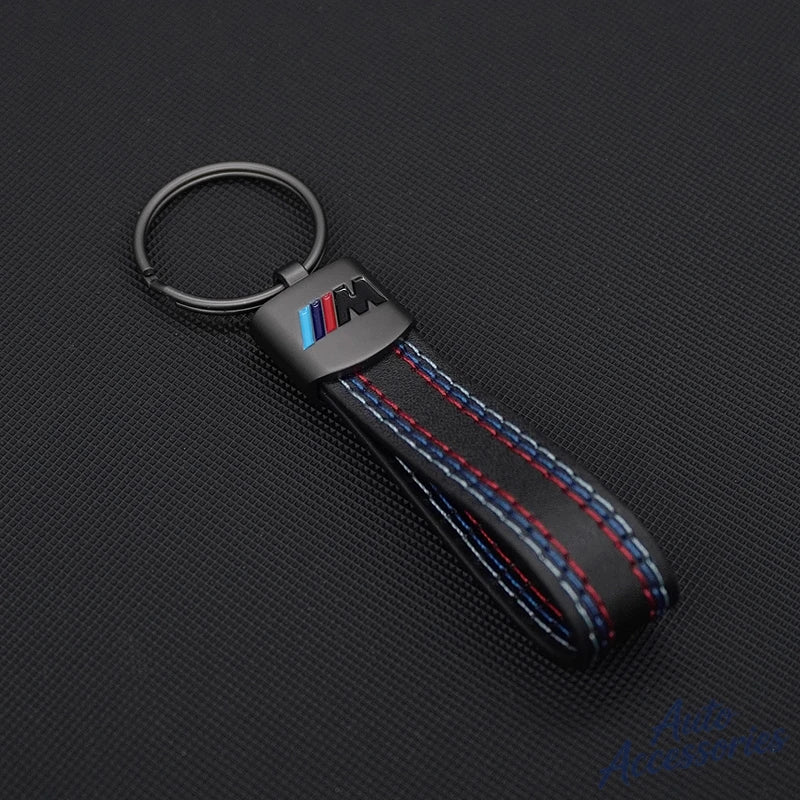 M Sport Styling Leather Car Emblem Keychain Key Ring Gift for Bmw M 2 3 4 5 7 Series Performance G30 G32 E61 E60 E31 X3 X5 X6 X4