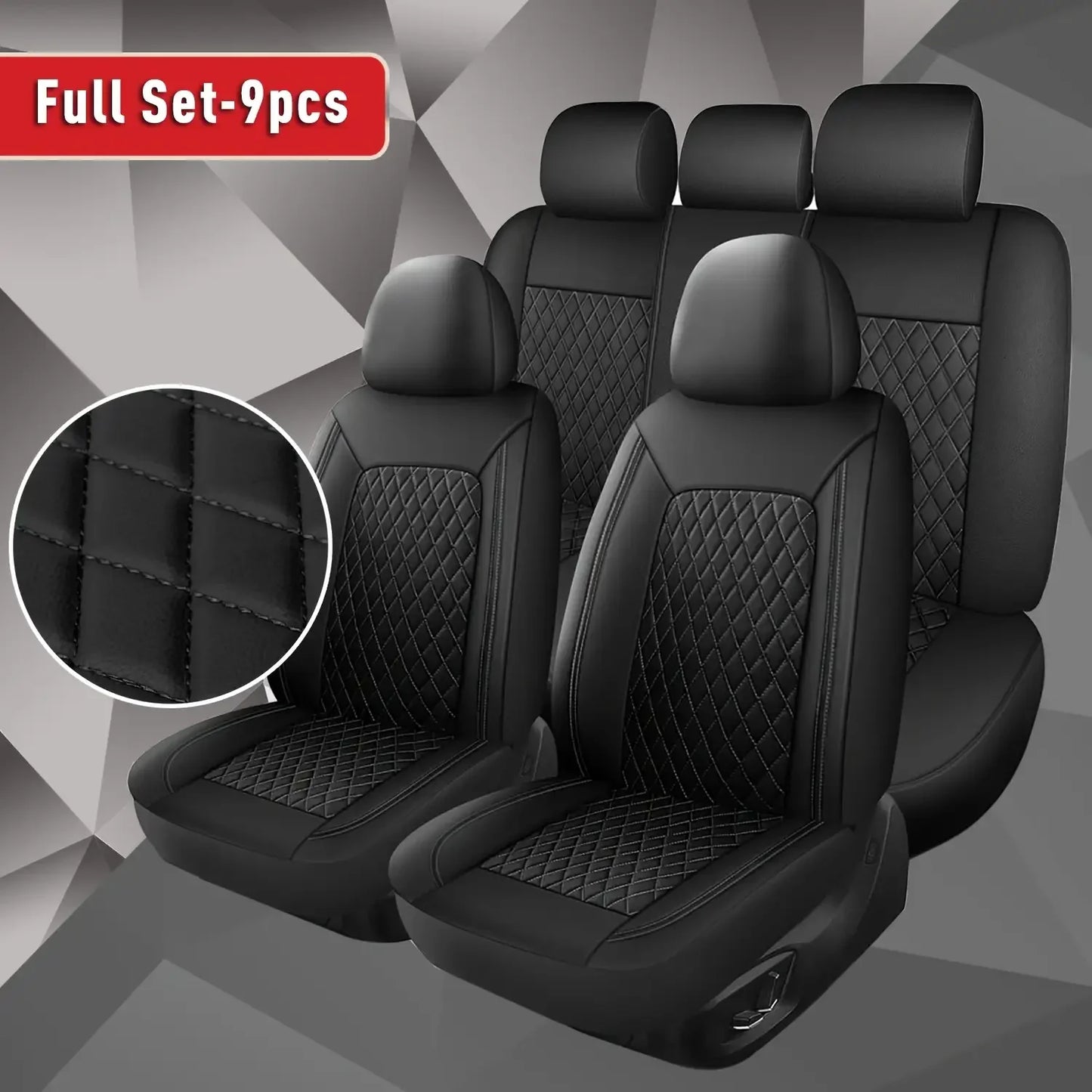 Universal Faux Leather All-Season Leather Car Seat Covers