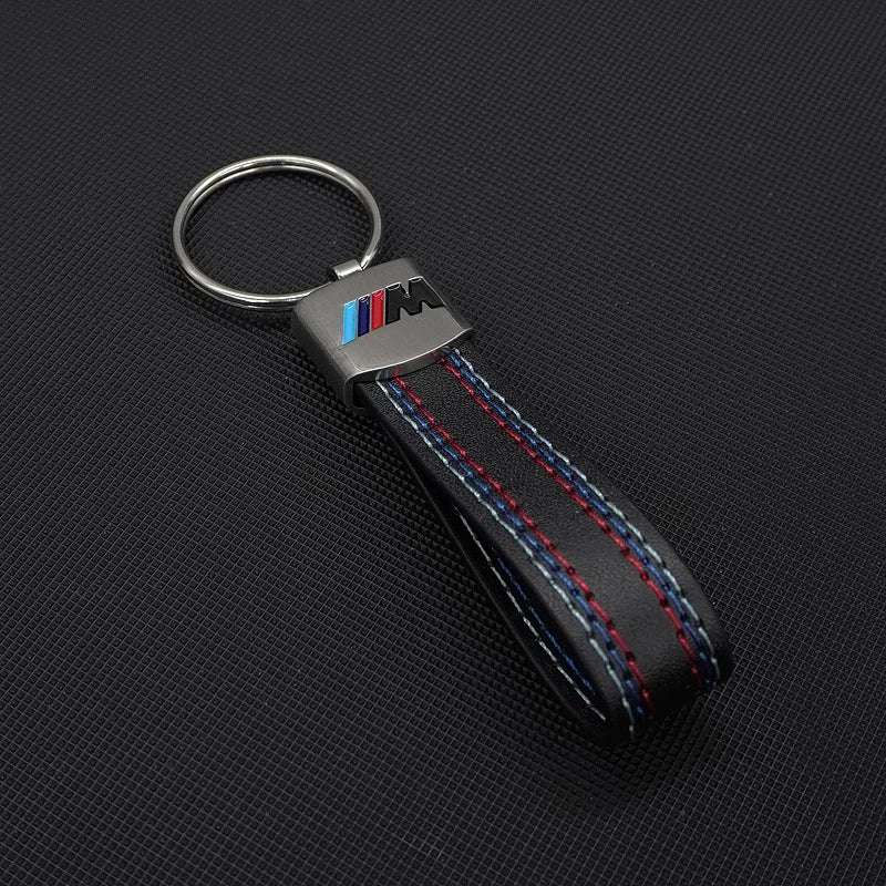 M Sport Styling Leather Car Emblem Keychain Key Ring Gift for Bmw M 2 3 4 5 7 Series Performance G30 G32 E61 E60 E31 X3 X5 X6 X4