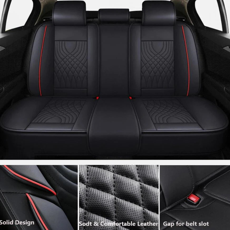 The Complete Set Of Car Interior Accessories For Car Seat Covers Is Suitable For Dodge Leather Car Seat Cover Protectors, 5-Seat Complete Front And Rear Cushions