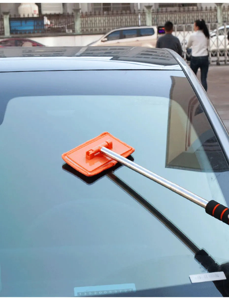 SEA-METAL Windshield Cleaning Brush Extendable Glass Defogger Dust Remover