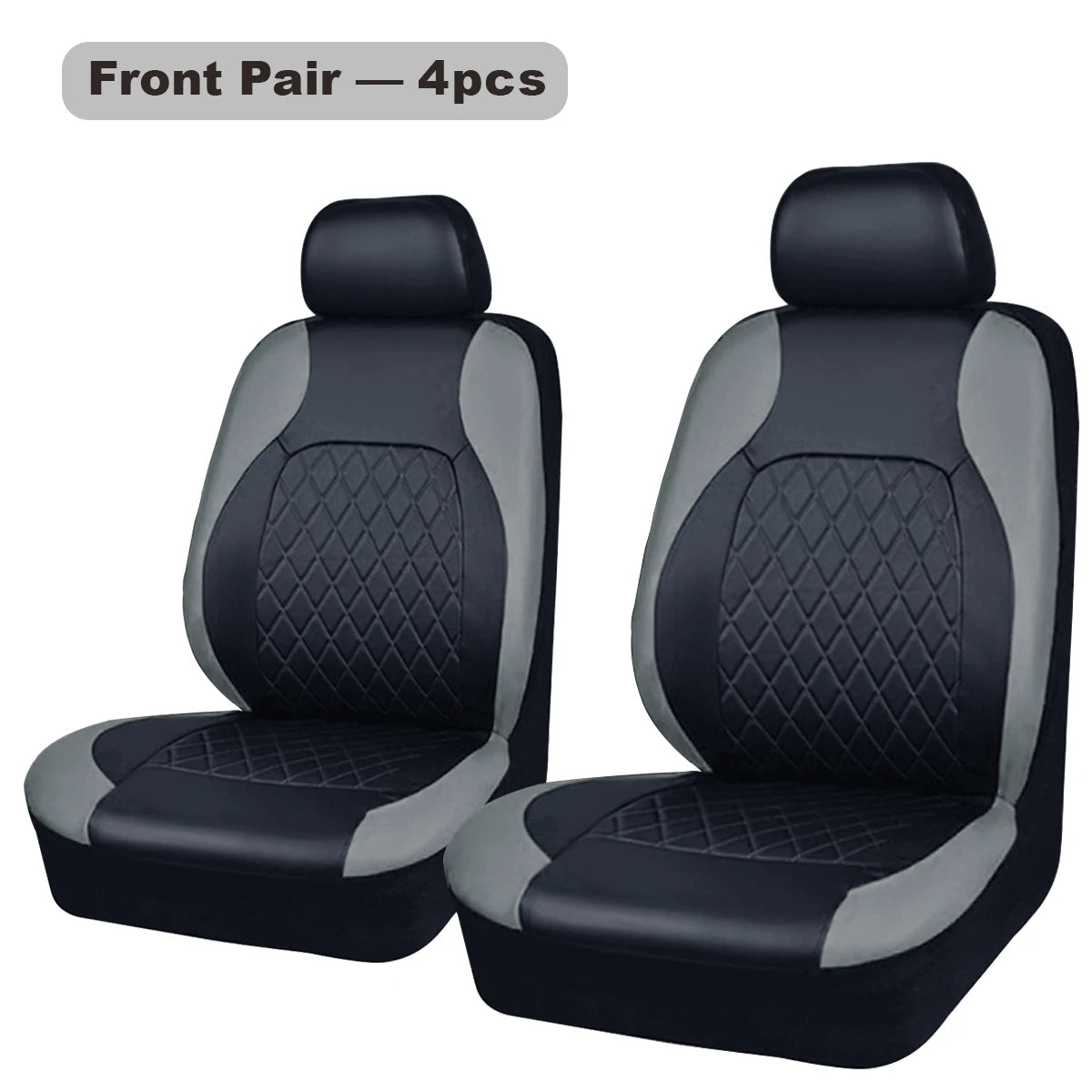 All-Season PU Leather Car Seat Cover Waterproof Universal Fit Sedan SUV Truck Full Protection