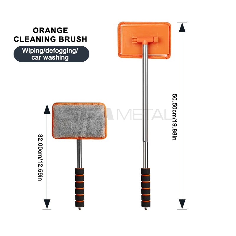SEA-METAL Windshield Cleaning Brush Extendable Glass Defogger Dust Remover