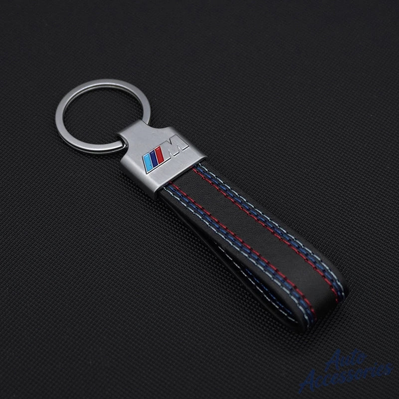 M Sport Styling Leather Car Emblem Keychain Key Ring Gift for Bmw M 2 3 4 5 7 Series Performance G30 G32 E61 E60 E31 X3 X5 X6 X4