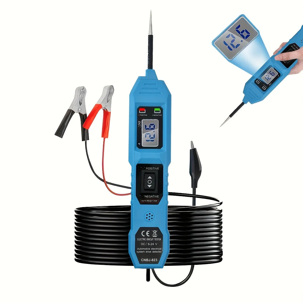 Pro Automotive Circuit Master - 3.5-36V Multifunctional Drive Tester with Digital Display, Short Circuit Detector