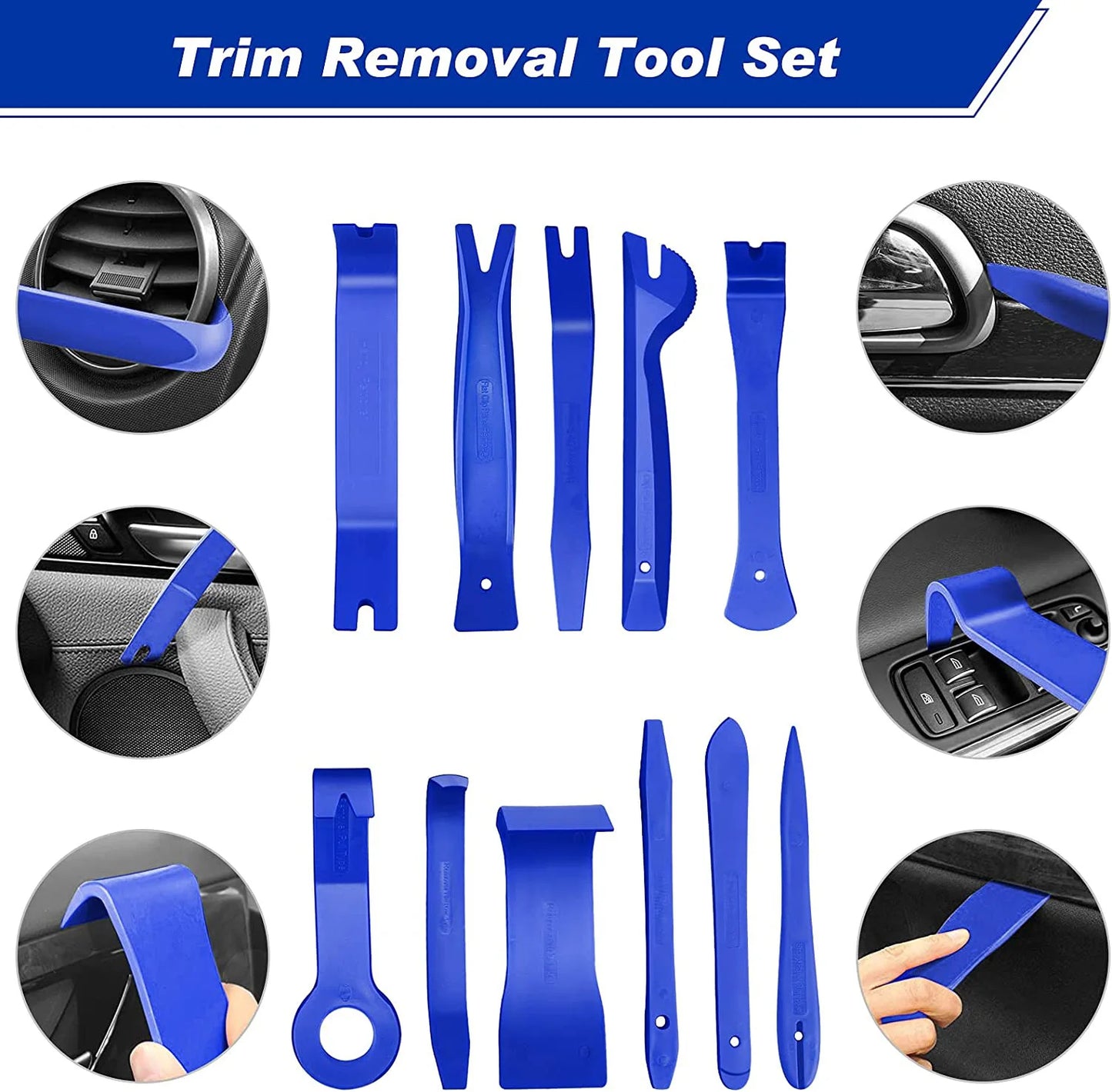 Car Interior Disassembly Tool Trim Removal Tools Kit Auto Removal Tool Kit Door Panel Radio Stereo Audio Dash Terminal Removal