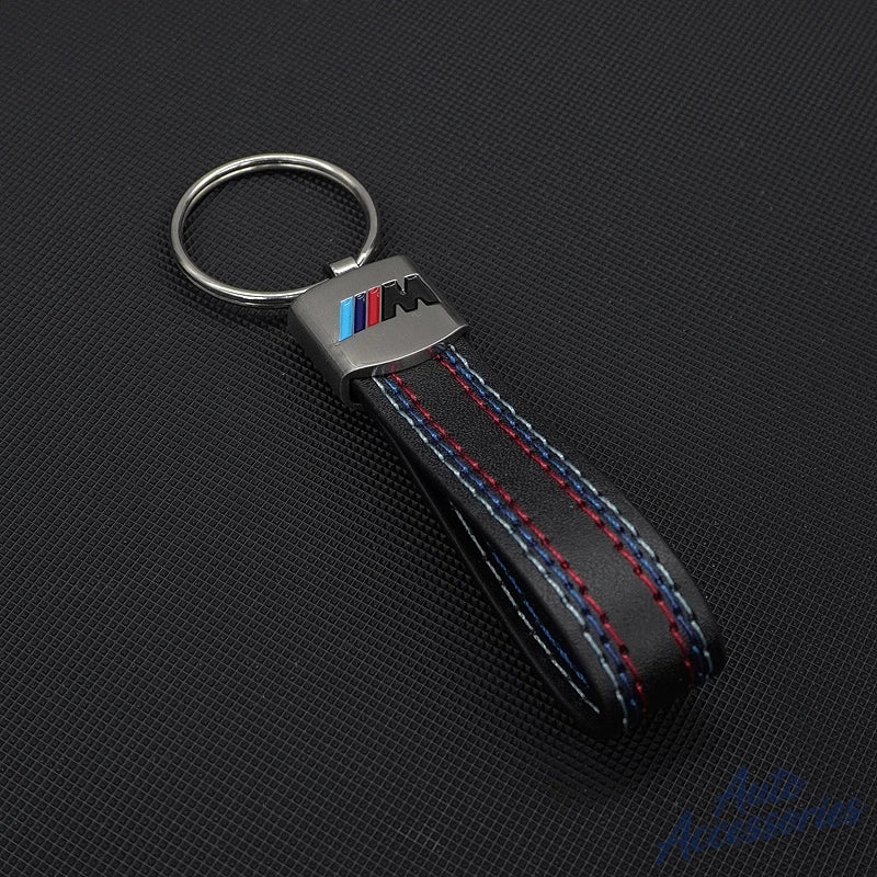 M Sport Styling Leather Car Emblem Keychain Key Ring Gift for Bmw M 2 3 4 5 7 Series Performance G30 G32 E61 E60 E31 X3 X5 X6 X4