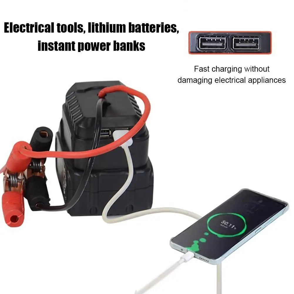 Portable Car Battery Jump Starter Compatible with Makita Lithium Batteries