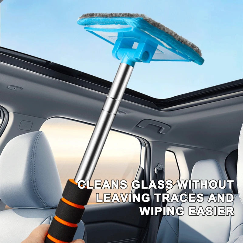 SEA-METAL Windshield Cleaning Brush Extendable Glass Defogger Dust Remover